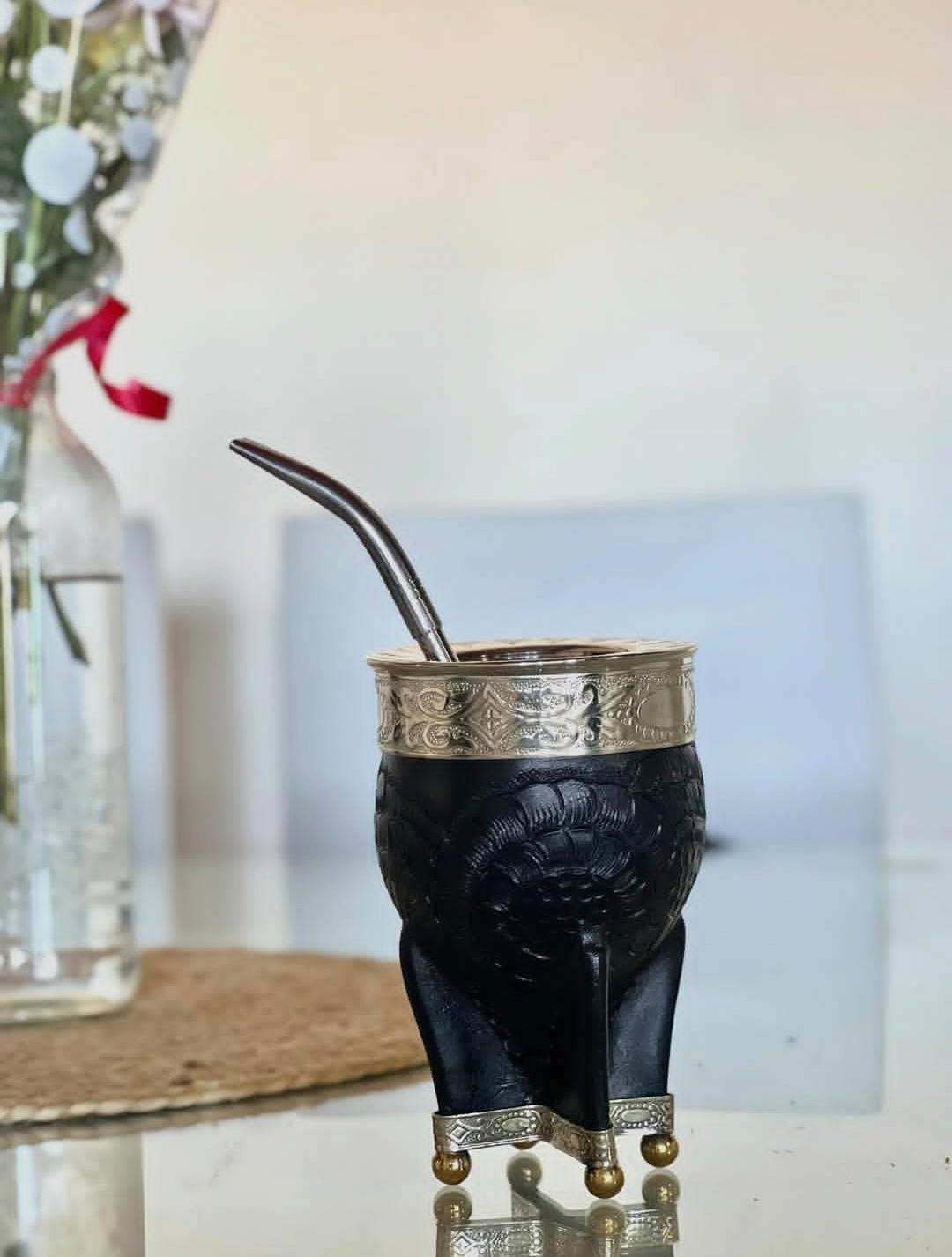 Mate imperial negro con bombilla